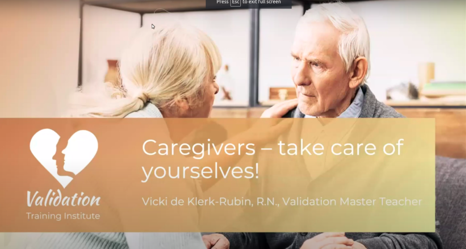 Caregivers – Take Care of Yourselves So You Can Care for Others
