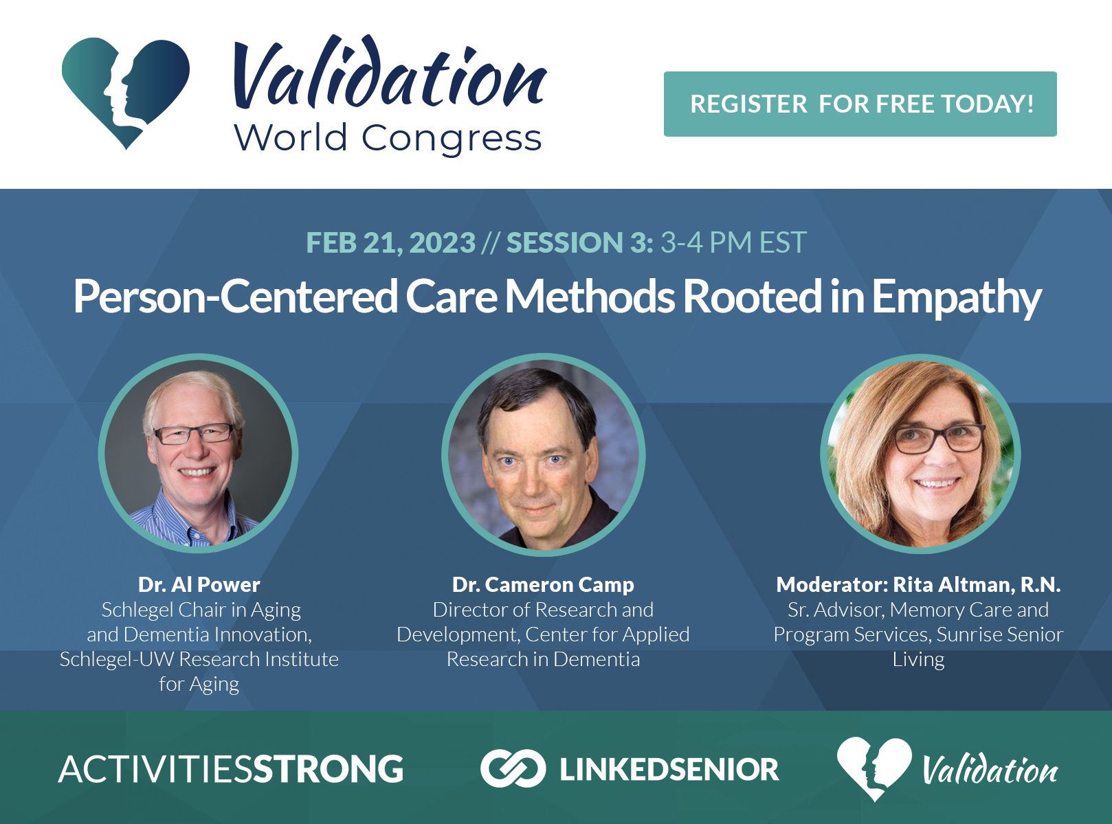 Session 3: Person-Centered Care Methods - Validation World Congress 2023